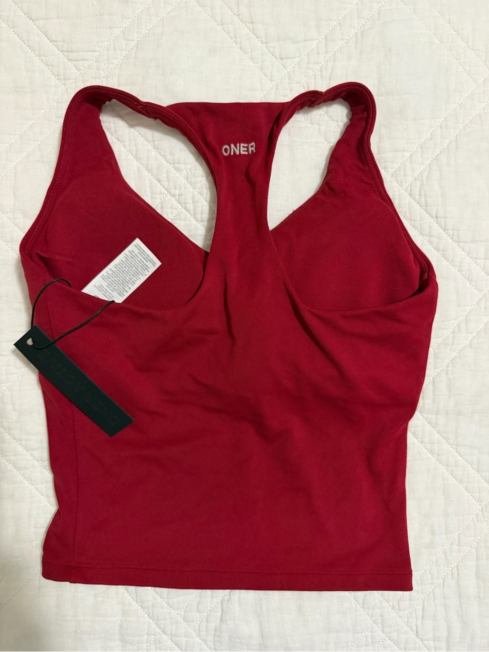 Oner Active Racerback Bandeau Top - Ruby Red - Picture 2 of 3